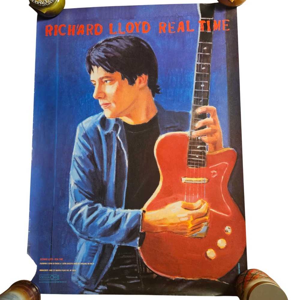 Richard Lloyd Real Time Vintage 1987 Promo Album Poster Duncan Hannah Celluloid